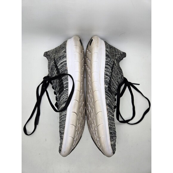 Nike Free RN Flyknit Shoes Womens 7.5 Black White Oreo Running Athletic Sneakers - Picture 6 of 8